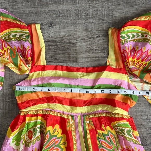 NWT Farm Rio Beach Toucans Scarf MIDI dress- multicolor - Picture 5 of 11